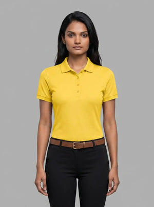 Promo Thread Pique 220 GSM Polyester Polo T-Shirts for Women Soft Touch