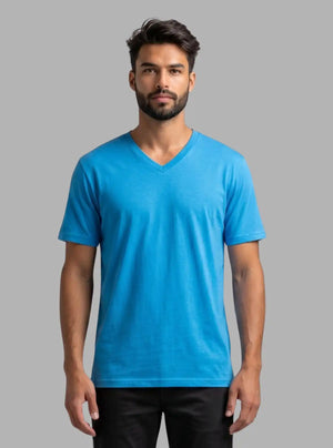 Promo Thread 180 GSM Cotton V Neck T-Shirts for Men | Soft Regular Fit Tee
