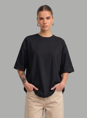 Promo Thread 220 GSM Cotton Oversized T-Shirts for Women | Premium Soft Fit Tee
