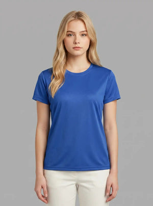 Promo Thread Saleena Dri Fit Round Neck 160 GSM Polyester T-Shirts for Women