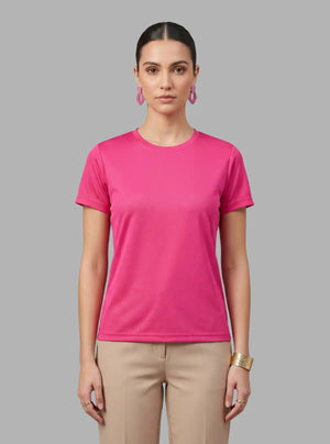Promo Thread Dri Fit Round Neck 110 GSM Polyester T-Shirts for Women
