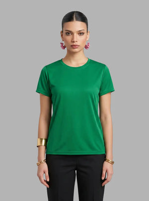 Promo Thread Dri Fit Round Neck 110 GSM Polyester T-Shirts for Women