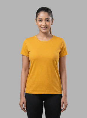 Promo Thread 180 GSM Cotton Round Neck T-Shirts for Women | Soft Regular Fit Tee