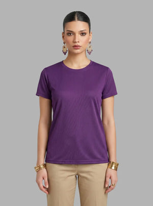 Promo Thread Dri Fit Round Neck 110 GSM Polyester T-Shirts for Women