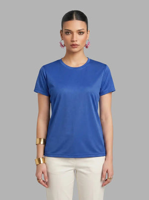 Promo Thread Dri Fit Round Neck 110 GSM Polyester T-Shirts for Women