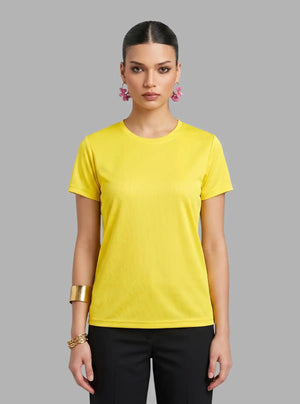 Promo Thread Dri Fit Round Neck 110 GSM Polyester T-Shirts for Women