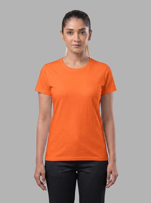 Promo Thread 180 GSM Cotton Round Neck T-Shirts for Women | Soft Regular Fit Tee