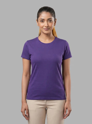 Promo Thread 180 GSM Cotton Round Neck T-Shirts for Women | Soft Regular Fit Tee