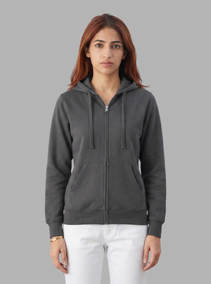 Promo Thread 320 GSM Fleece Cotton Zipper Hoodies for Women
