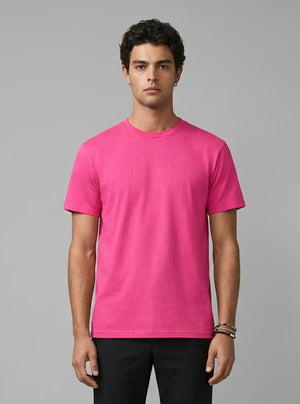 Promo Thread 180 GSM Cotton Round Neck T-Shirts for Men | Regular Fit Soft Cotton Tee