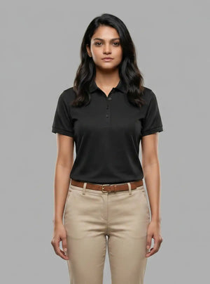 Promo Thread Pique 220 GSM Polyester Polo T-Shirts for Women Soft Touch