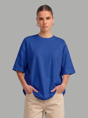 Promo Thread 220 GSM Cotton Oversized T-Shirts for Women | Premium Soft Fit Tee