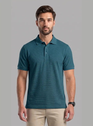 Promo Thread 240 GSM Cotton Pique Polo T-Shirts for Men | Premium Regular Fit Cotton Polo