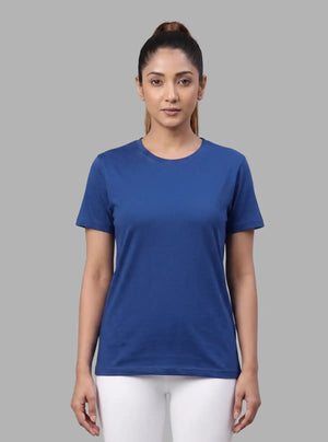 Promo Thread 180 GSM Cotton Round Neck T-Shirts for Women | Soft Regular Fit Tee