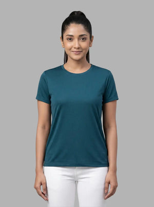 Promo Thread 180 GSM Cotton Round Neck T-Shirts for Women | Soft Regular Fit Tee