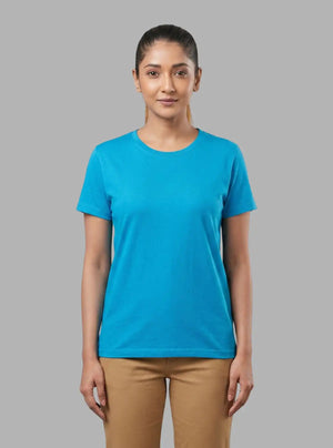 Promo Thread 180 GSM Cotton Round Neck T-Shirts for Women | Soft Regular Fit Tee