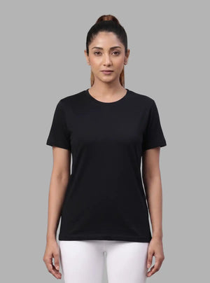 Promo Thread 180 GSM Cotton Round Neck T-Shirts for Women | Soft Regular Fit Tee