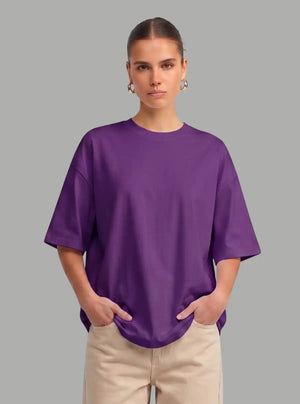 Promo Thread 220 GSM Cotton Oversized T-Shirts for Women | Premium Soft Fit Tee