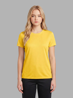 Promo Thread Saleena Dri Fit Round Neck 160 GSM Polyester T-Shirts for Women