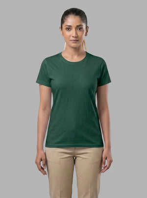 Promo Thread 180 GSM Cotton Round Neck T-Shirts for Women | Soft Regular Fit Tee