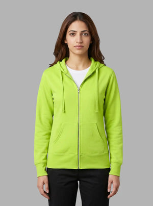 Promo Thread 320 GSM Fleece Cotton Zipper Hoodies for Women