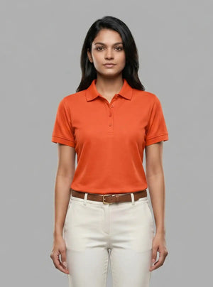 Promo Thread Pique 220 GSM Polyester Polo T-Shirts for Women Soft Touch