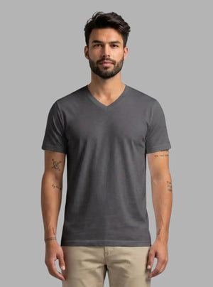 Promo Thread 180 GSM Cotton V Neck T-Shirts for Men | Soft Regular Fit Tee