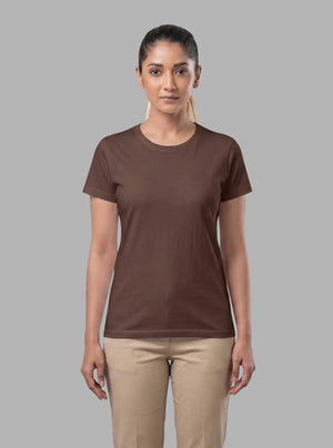 Promo Thread 180 GSM Cotton Round Neck T-Shirts for Women | Soft Regular Fit Tee