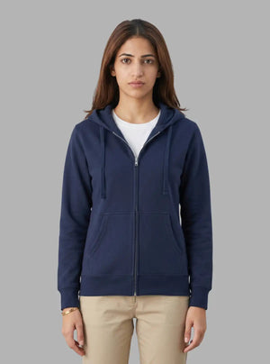 Promo Thread 320 GSM Fleece Cotton Zipper Hoodies for Women