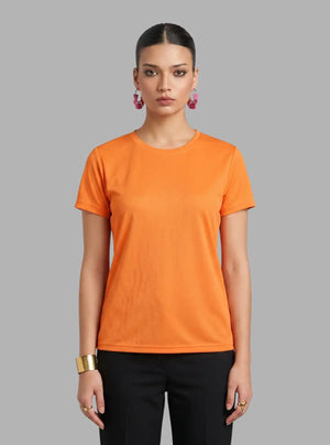 Promo Thread Dri Fit Round Neck 110 GSM Polyester T-Shirts for Women