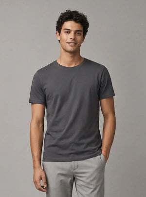 Promo Thread 180 GSM Cotton Round Neck T-Shirts for Men | Regular Fit Soft Cotton Tee