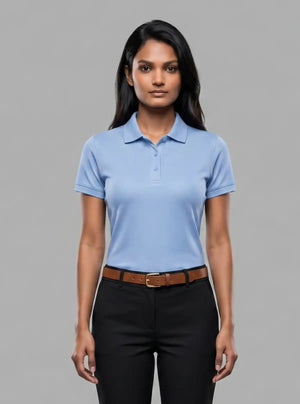 Promo Thread Pique 220 GSM Polyester Polo T-Shirts for Women Soft Touch