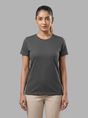 Promo Thread 180 GSM Cotton Round Neck T-Shirts for Women | Soft Regular Fit Tee