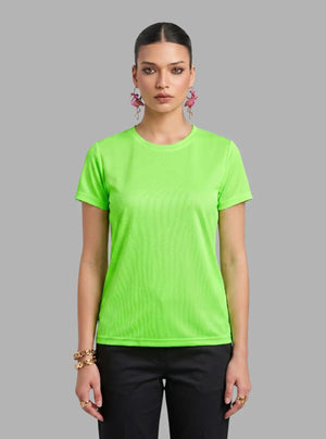Promo Thread Dri Fit Round Neck 110 GSM Polyester T-Shirts for Women
