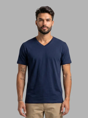 Promo Thread 180 GSM Cotton V Neck T-Shirts for Men | Soft Regular Fit Tee