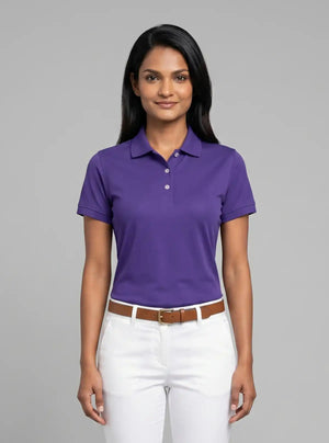 Promo Thread Pique 220 GSM Polyester Polo T-Shirts for Women Soft Touch