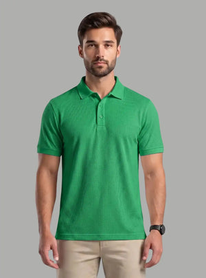 Promo Thread 240 GSM Cotton Pique Polo T-Shirts for Men | Premium Regular Fit Cotton Polo