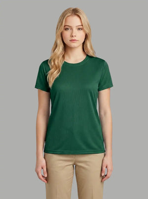 Promo Thread Saleena Dri Fit Round Neck 160 GSM Polyester T-Shirts for Women