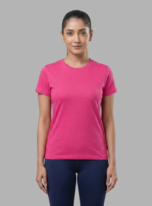 Promo Thread 180 GSM Cotton Round Neck T-Shirts for Women | Soft Regular Fit Tee