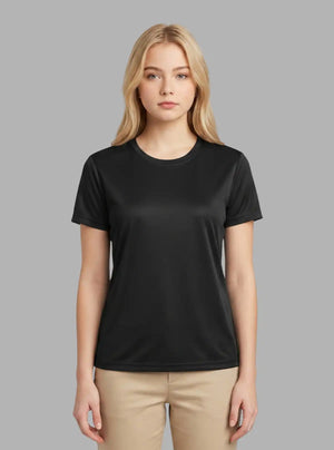 Promo Thread Saleena Dri Fit Round Neck 160 GSM Polyester T-Shirts for Women