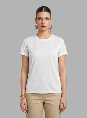 Promo Thread Dri Fit Round Neck 110 GSM Polyester T-Shirts for Women