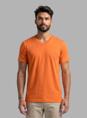 Promo Thread 180 GSM Cotton V Neck T-Shirts for Men | Soft Regular Fit Tee