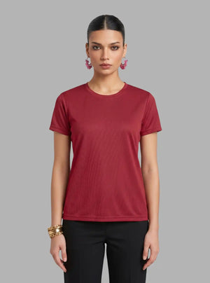 Promo Thread Dri Fit Round Neck 110 GSM Polyester T-Shirts for Women