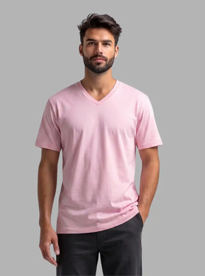 Promo Thread 180 GSM Cotton V Neck T-Shirts for Men | Soft Regular Fit Tee